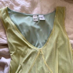 Vintage DKNY Mint Green V-Neck Top